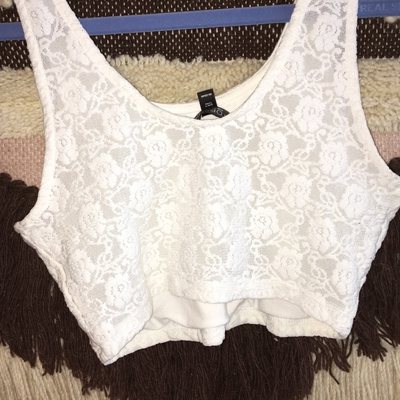 TopShop White Crop Top - Picture 3 of 4